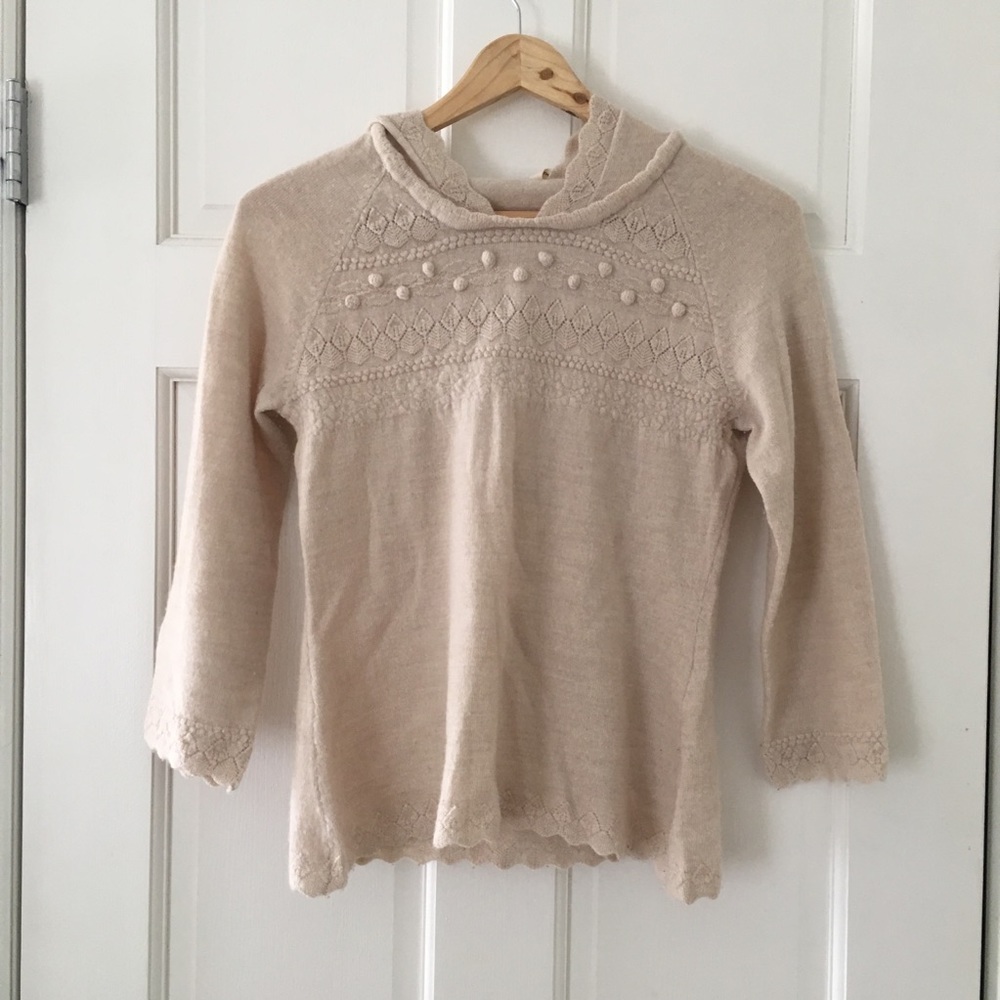 Anthropologie Moth Hooded Wool Sweater!